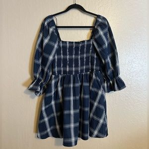 Francesca’s Smock Plaid Mini Dress